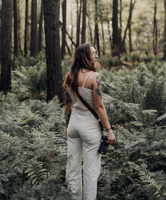 Einzelner Kameragurt, braun